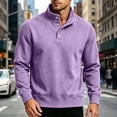 thumbnail image 5 of Xdegoge Mens Henley Shirts Long Sleeve Button Down Mock Neck Pullover Sweatshirts Casual Slim Fit Athletic Activewear Tops for Fall Winter Classic Basic Loungewear, 5 of 7