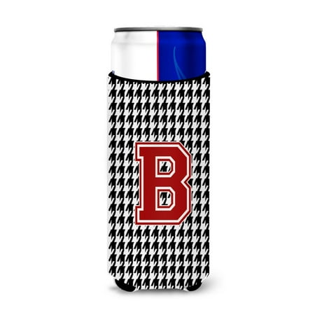 

Carolines Treasures CJ1021-BMUK Monogram - Houndstooth Letter B Ultra Beverage Insulators for slim cans Slim Can
