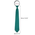 thumbnail image 2 of CORBATA PREATADA CON CREMALLERA PARA HOMBRES INSPIRADA EN CHIC, COLOR SÓLIDO, FORMAL Y CASUAL, BRILLO DE SATÉN, VERDE OSCURO, 2 of 5