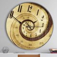 thumbnail image 2 of Designart Horloge Murale Moderne 'Vintage Time Spiral', 2 of 6
