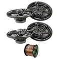 thumbnail image 2 of 2 x crunch cs693 6x9" 3-way car speaker (black) (2 pairs), enrock audio 16-gauge 50 foot speaker wire, 2 of 5