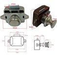 thumbnail image 3 of Push Button Locks, Cabinet Drawer Latches And Latches Keyless Door Cabinet Lock Knob,brown(1pcs), 3 of 5