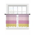 thumbnail image 2 of Abstract Stripe Sheer Curtains 54 Inches Long 2 Panels Classic Pink Gradient Lines Art Light Filtering Semi Sheer Window Curtains Drapes for Bedroom Living Room 52"x54", 2 of 7