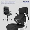 thumbnail image 2 of NOUHAUS +Posture Ergonomic PU Leather Office Chair. Click5 Lumbar Support with FlipAdjust Armrests. Modern Executive Chair and Computer Desk Chair (Black), 2 of 5