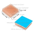thumbnail image 1 of 5pcs Pure Copper Heatsink Heat Sink Radiator Cooler for Raspberry / Banana Pi Electronic 3D printer CHIP IC MOS with Thermal Pad 5pcs 25x25x7mm, 1 of 6