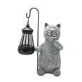 thumbnail image 2 of Estatua de luz Solar de gato, lámpara de Animal, gato con luces solares, escultura encantadora, figura de gato para césped, regalos de inauguración de, 2 of 8