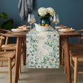 thumbnail image 2 of Green Eucalyptus Leaves Table Runner - 90 Inch Long, Kitchen Dining Table Runner Dresser Scarves, Spring Daily Flowers Plants Beige Farmhouse Decor for Coffee Tables Wedding Party Banquet, 2 of 8