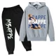 thumbnail image 4 of Conjunto de sudadera y pantalones con estampado de Mbappé para niños, primavera y otoño, ropa deportiva de 2 piezas para niños y niñas, ropa para niños, 4 of 5
