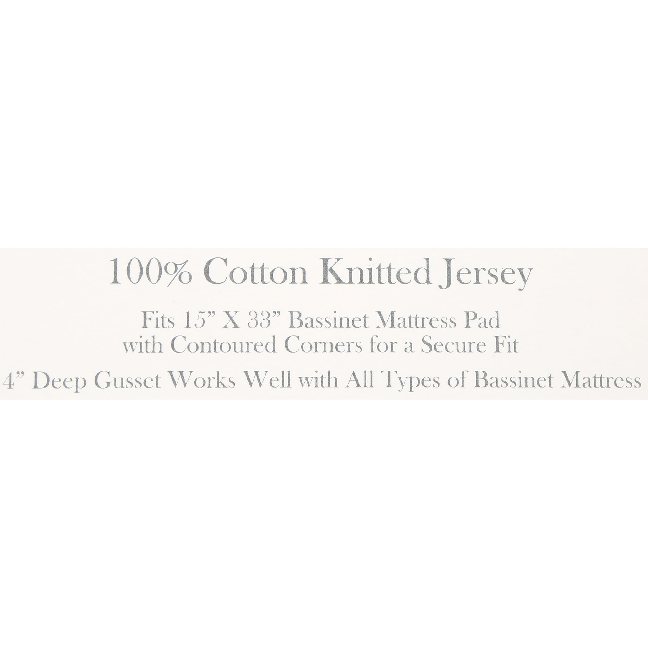 TL Care 100% Natural Breathable Cotton Jersey Knit Fitted Bassinet Sheet, White, 15" x 33", Soft Breathable, for Boys and Girls