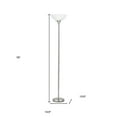 thumbnail image 3 of 70" Nickel Torchiere Floor Lamp With White Frosted Glass Dome Shade, 3 of 7