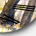 thumbnail image 3 of Designart 'Bright Sunshine Through The Forest Trees I' Traditional Wall Clock, 3 of 5