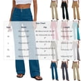 thumbnail image 3 of Hvogkswy Straight Leg Cargo Pants Women, Solid High Waist Flared Pants Button Zipper Pullover Lightweight Casual Hiking Pants with Pockets, 3 of 6