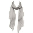 thumbnail image 4 of Wrapables Solid Color 100% Silk Long Scarf, Silver Gray, 4 of 5