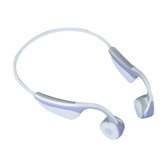 Écouteurs Sans Fil Casque de Conduction Osseuse Léger Bluetooth 5.0 Sport Écouteurs Bluetooth HD Stéréo Robuste et Résistant à la Transpiration Premium Son avec des Basses Profondes pour le Sport Blanc