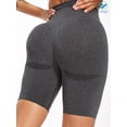 thumbnail image 3 of Deago High Waist Yoga Shorts for Women Butt Lifting Workout Tummy Control Bike Shorts Running Exercise Leggings (Gray, L), 3 of 6