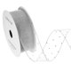 thumbnail image 1 of Cinta Organza Transparente de 1.6 Pulgadas x 10 Yardas con Rhinestone Plateado, Gris Plateado, 1 of 6