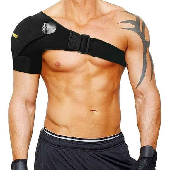 Shoulder Stability Brace with Pressure Pad, Breathable Neoprene Shoulder Support Brace for Torn Rotator Cuff, Dislocated AC Joint, Labrum Tear, Shoulder Pain Relief, Shoulder Compression Sleeve