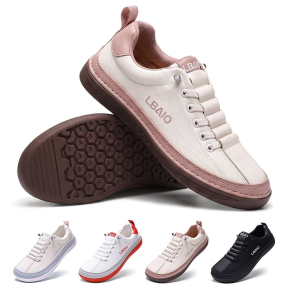LBAIO Barefoot Minimalist Shoes Womens Mens Zero Drop Wide Width Slip-on Canvas Sneaker