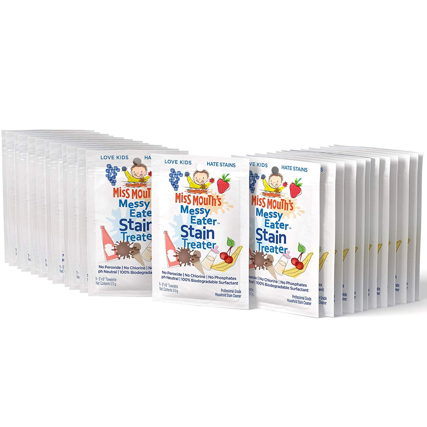 Miss Mouth's Messy Eater Stain Treater (25 Pack of Individual Wipes