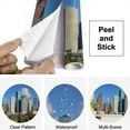 thumbnail image 4 of Peel and Stick Wallpaper Waterproof Houston Texas downtown city skyline Wall Mural Decor Self Adhesive and Removable 69in x 98in, 4 of 8