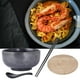 thumbnail image 5 of Round Noodles Tableware Food Containers Japanese Style Stackable Wooden Lid Dinnerware 1500ml Porcelain Ramen For Rice Udon Gris Baoblaze tazón de fideos, 5 of 5