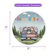 thumbnail image 5 of Happy Easter Manx American Flag Truck Bunny Ears Ceramic Round Ornament Cat Lover Kitten Owner Gifts Home Tree Decor - 03001, 5 of 5