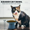thumbnail image 5 of Extra Wide 6.1" Ceramic Raised Cat Food Bowl, Shallow Elevated Pet Feeder for Food Feeding, 5 of 8