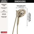 thumbnail image 5 of Delta Faucet 58480-PN25-PK H2Okinetic In2ition 5-Setting Two-in-One Shower Combo, Polished Nickel, 5 of 5
