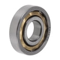 thumbnail image 1 of Rodamientos de bolas de ranura profunda EN14 de Unique Bargains 14x35x8mm P6 tipo abierto lubricados 1 Pc rueda universal de coche patinete patineta tono plateado tono dorado, 1 of 6