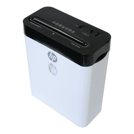 HP LC8 8-Sheet Cross Cut Manual Shredder with Basket , White 91011B