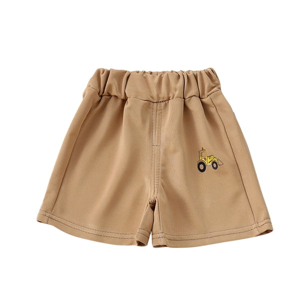 Odeerbi 0-5 Años Niñas Pantalones Cortos de Verano de Algodón Con Estampado de Camión de Excavadora Pantalones Cortos Bonitos Y Transpirables