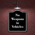 thumbnail image 2 of No Weapons in Vehicles BLACK Aluminum Composite Sign 20''x24'', 2 of 9