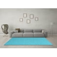 thumbnail image 3 of Ahgly Company Indoor Square Abstract Light Blue Contemporary Area Rugs, 6' Square, 3 of 4