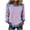 Dark Blue, variant on Womens Waffle Knit Pullover Denim Patchwork Crew Neck Long Sleeve Shirts Casual Loose Streetwear Going Out T-Shirt