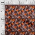 thumbnail image 2 of oneOone Georgette Viscose Orange Fabric Tropical Sewing Material Print Fabric By The Yard 42 Inch Wide, 2 of 4