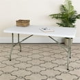thumbnail image 2 of Bowery Hill Plastic/Metal Blow Molded Folding Table in Granite White, 2 of 5