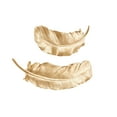 thumbnail image 6 of DecMode Gold Resin Feather Bird Wall Decor (2 Count), 6 of 10