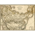 thumbnail image 2 of Vintage Maps 18x14 Black Modern Framed Museum Art Print Titled - Imperial Russia 1876, 2 of 4