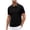 Black-top, variant on Hfnxid Men's Golf Shirts Solid Color Collar Top Button Up Business Short Sleeve Shirt Lightweight Casual Tops Black L