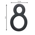 thumbnail image 2 of HY-KO 6" Black Floating Mount House Number 8, 2 of 8