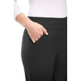 thumbnail image 4 of Rekkuna Women's Pull-On Wide Leg Super Stretch Comfort Pant with Pockets (Large, Black), 4 of 6