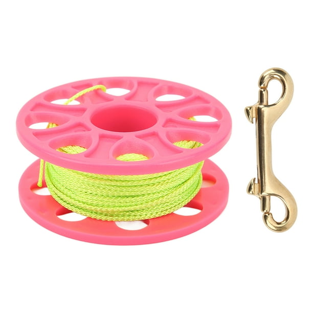 Octpeak Dive Reel,Diving Reels Spool Finger Reel Anchor Rope Spool Multi  Purpose with Yellow Wire for Cave Exile Diving,Anchor Rope Reel 