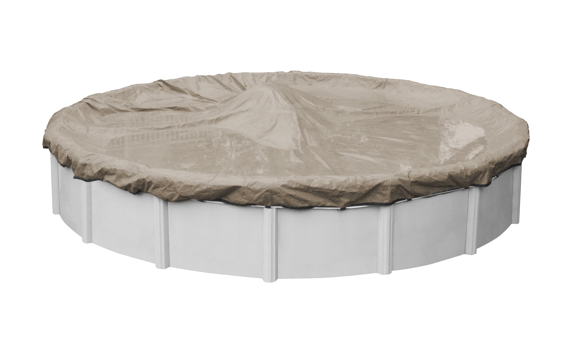 Pool Mate 20 Year Premium Sandstone Round Winter Pool Cover, 33 ft. Pool
