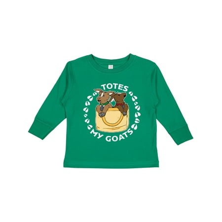 

Inktastic Cute Goats Totes My Goats Boys or Girls Long Sleeve Toddler T-Shirt