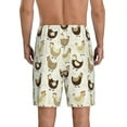thumbnail image 3 of Daiia Chicken Cartoon Mens Woven Stretch Pajama Short,Short Pajama Pants-, 3 of 9