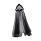 thumbnail image 5 of Capa con capucha, disfraces, bailes de máscaras, juegos de rol, decoraciones largas, cosplay. Negro 3 capas, 5 of 9