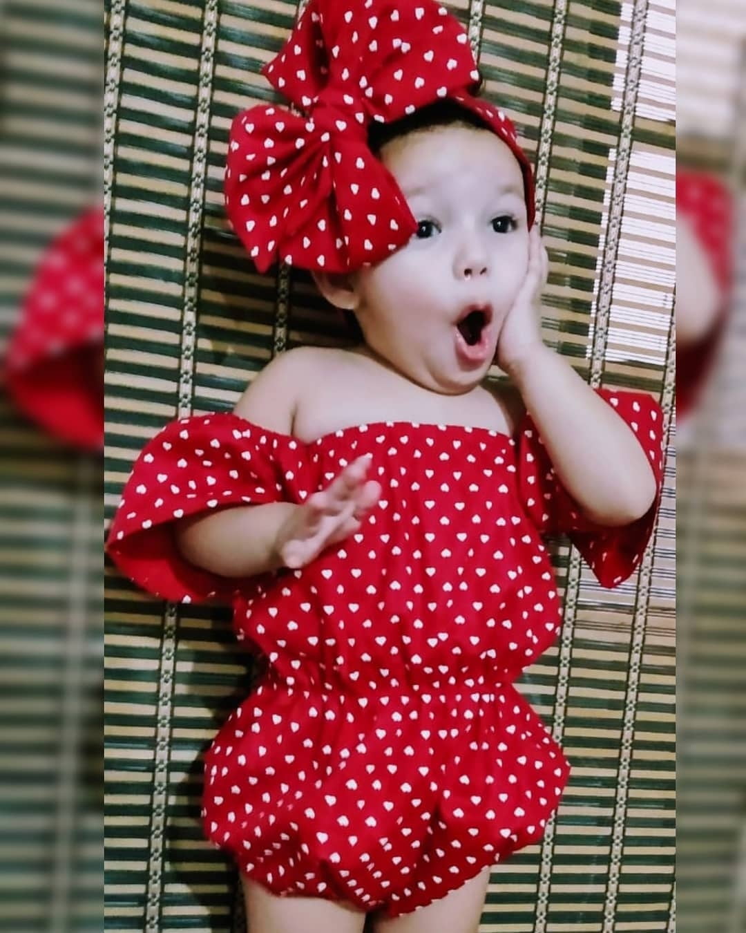 baby red romper