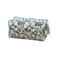 thumbnail image 2 of Floral Makeup Bag, Cute Quilted Makeup Toiletry Bag, Zipper Cosmetic Pouch, Daily Travel Use Skincare Bag, Multipurpose Organizer Bag, 2 of 5