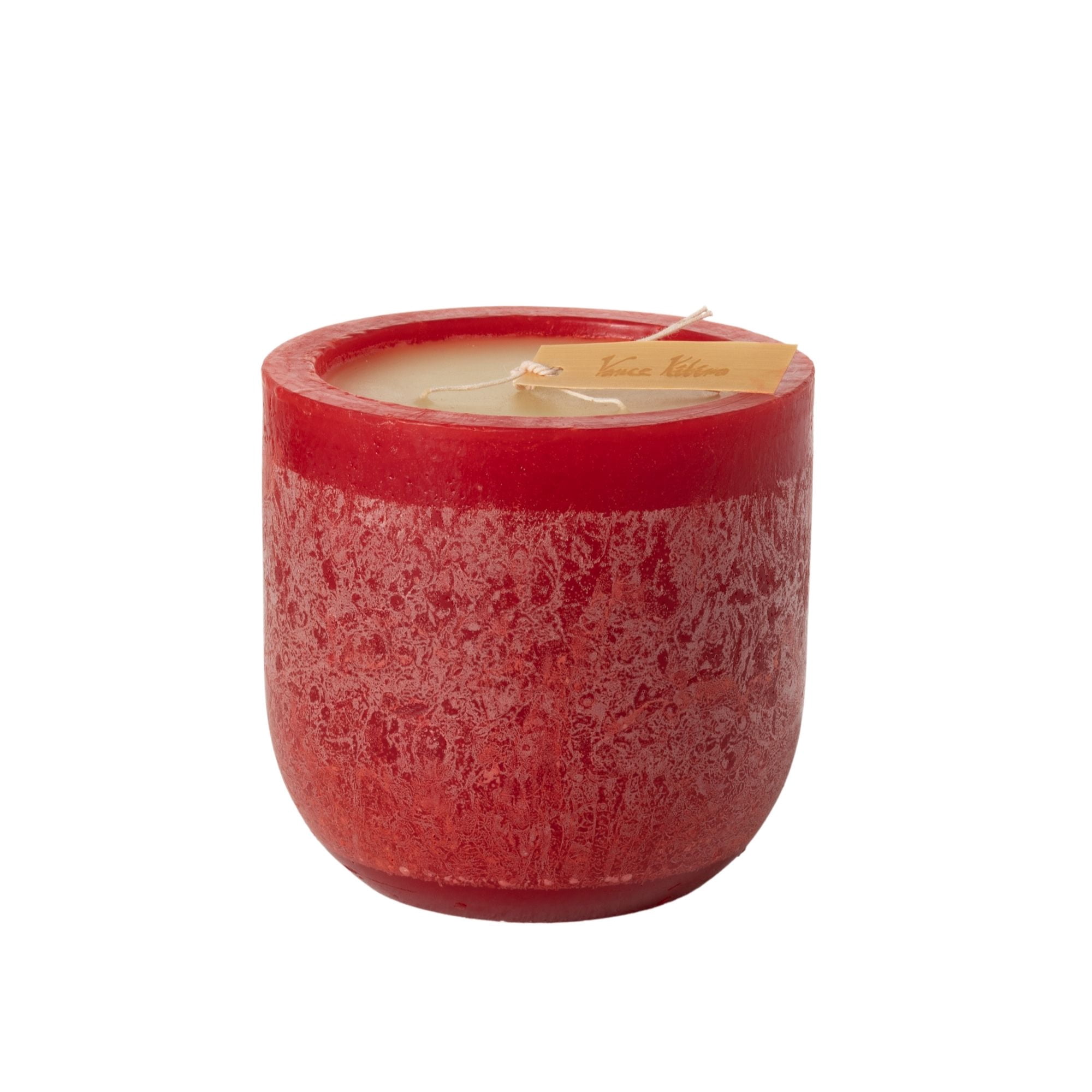 Vance Kitira 6" Timber Goblet, Red ,Scentless, Clean-Burning, Environmental Friendly