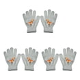 thumbnail image 4 of Sonducket 1 par de guantes de invierno para niños, pequeñas cubiertas para dedos artesanales de punto con patrón de dragón para niños, al aire 3piezas Gris Sonducket CBP342256, 4 of 6